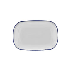 Helix Navy Blue 13.5" x 9" x h:0.75" Oval Blue Vitrified Platter