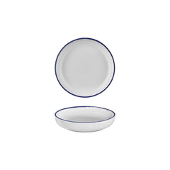 Helix Navy Blue dia.7.5" h:1.5" 24 oz. Round Blue Vitrified Deep Plate