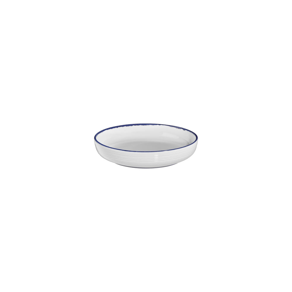 Helix Navy Blue dia.7.5" h:1.5" 24 oz. Round Blue Vitrified Deep Plate