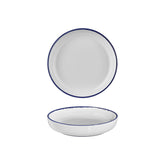 Helix Navy Blue dia.9" h:2" 42 oz. Round Blue Vitrified Deep Plate