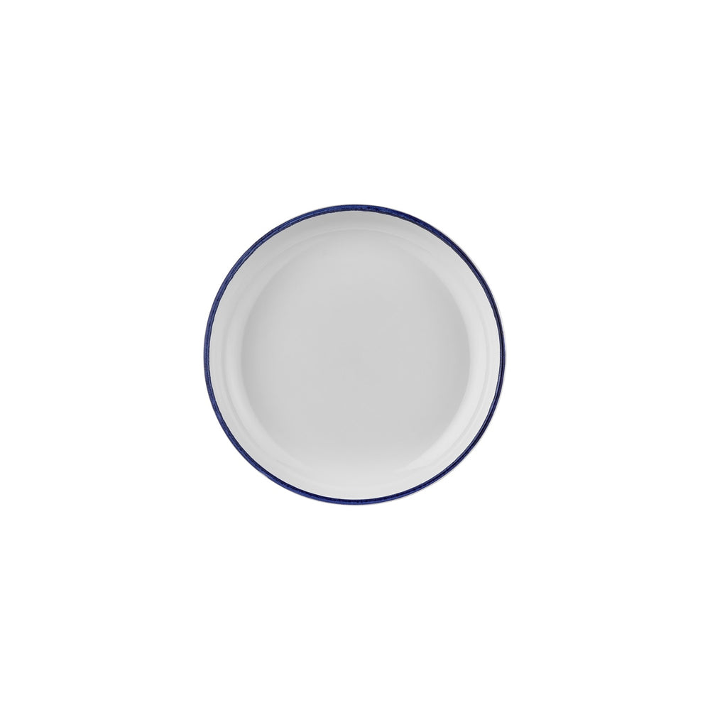 Helix Navy Blue dia.9" h:2" 42 oz. Round Blue Vitrified Deep Plate
