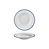 Helix Navy Blue dia.9" h:0" 10 oz. Round Blue Vitrified Deep Plate