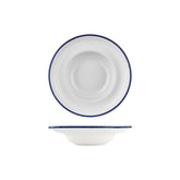 Helix Navy Blue dia.9.75" h:2.25" 14 oz. Round Blue Vitrified Deep Plate