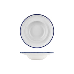 Helix Navy Blue dia.9.75" h:2.25" 14 oz. Round Blue Vitrified Deep Plate