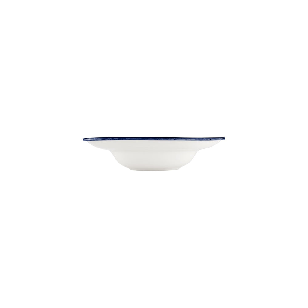 Helix Navy Blue dia.9.75" h:2.25" 14 oz. Round Blue Vitrified Deep Plate
