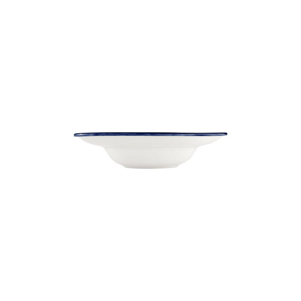 Helix Navy Blue dia.10.75" h:2.5" 17 oz. Round Blue Vitrified Deep Plate