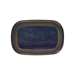 Helix Glory 13.5" x 9" x h:0.75" Oval Blue Vitrified Platter
