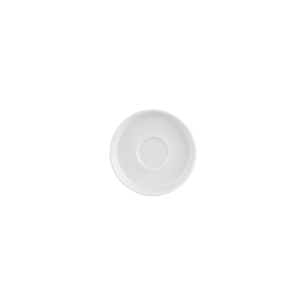 Helix White dia.5" Round Warm White Vitrified Saucer