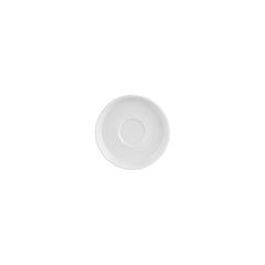 Helix White dia.5" Round Warm White Vitrified Saucer