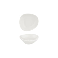 Island White 4" x 3.5" x h:0" 3 oz. Organic Warm White Vitrified Bowl