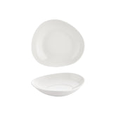 Island White 9.75" x 8.75" x h:0" 34 oz. Organic Warm White Vitrified Deep Plate