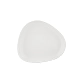 Island White 12.5" x 10.75" Organic Warm White Vitrified Plate