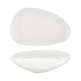 Island White 15.75" x 9.75" x h:0" Organic Warm White Vitrified Platter