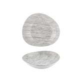Island Ombra 9.75" x 8.75" x h:0" 34 oz. Organic Gray Vitrified Deep Plate