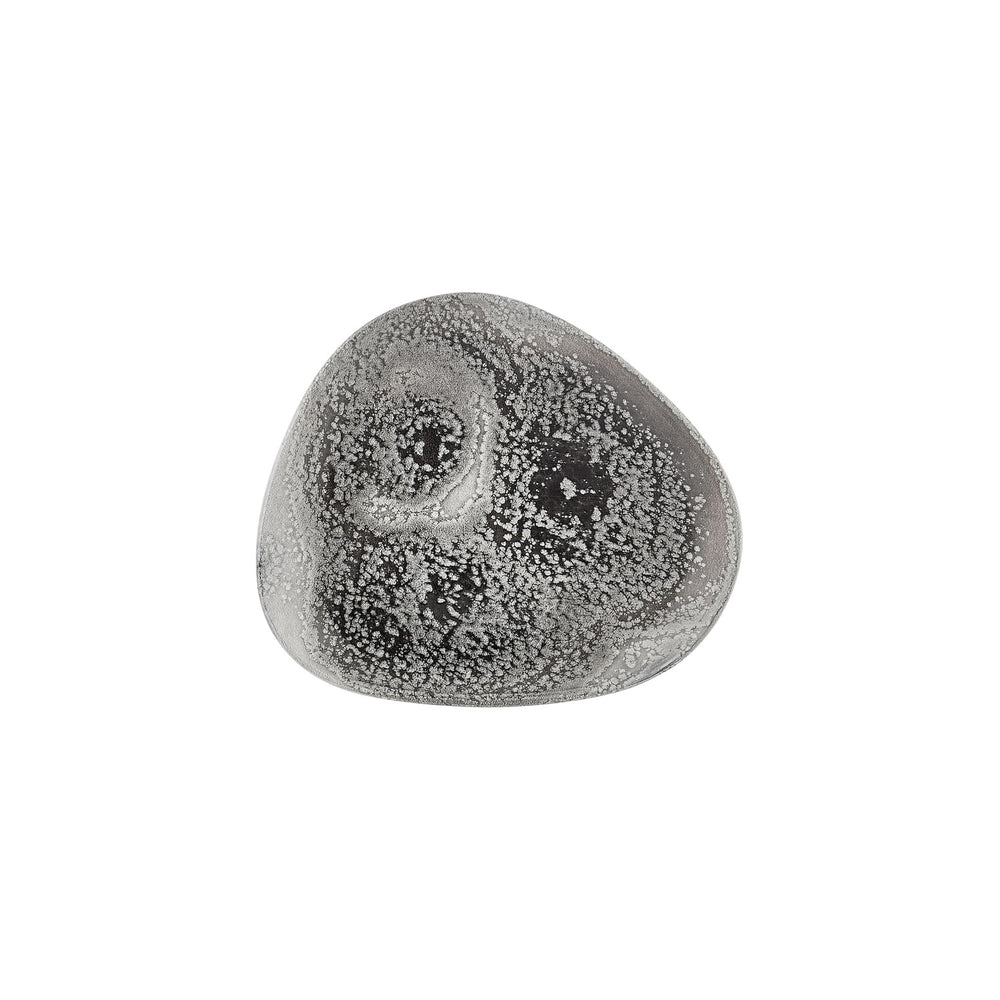 Island Onix 10.25" x 8.75" Organic Gray Vitrified Plate