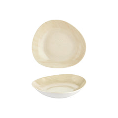 Island Velho 9.75" x 8.75" x h:0" 34 oz. Organic Beige Vitrified Deep Plate