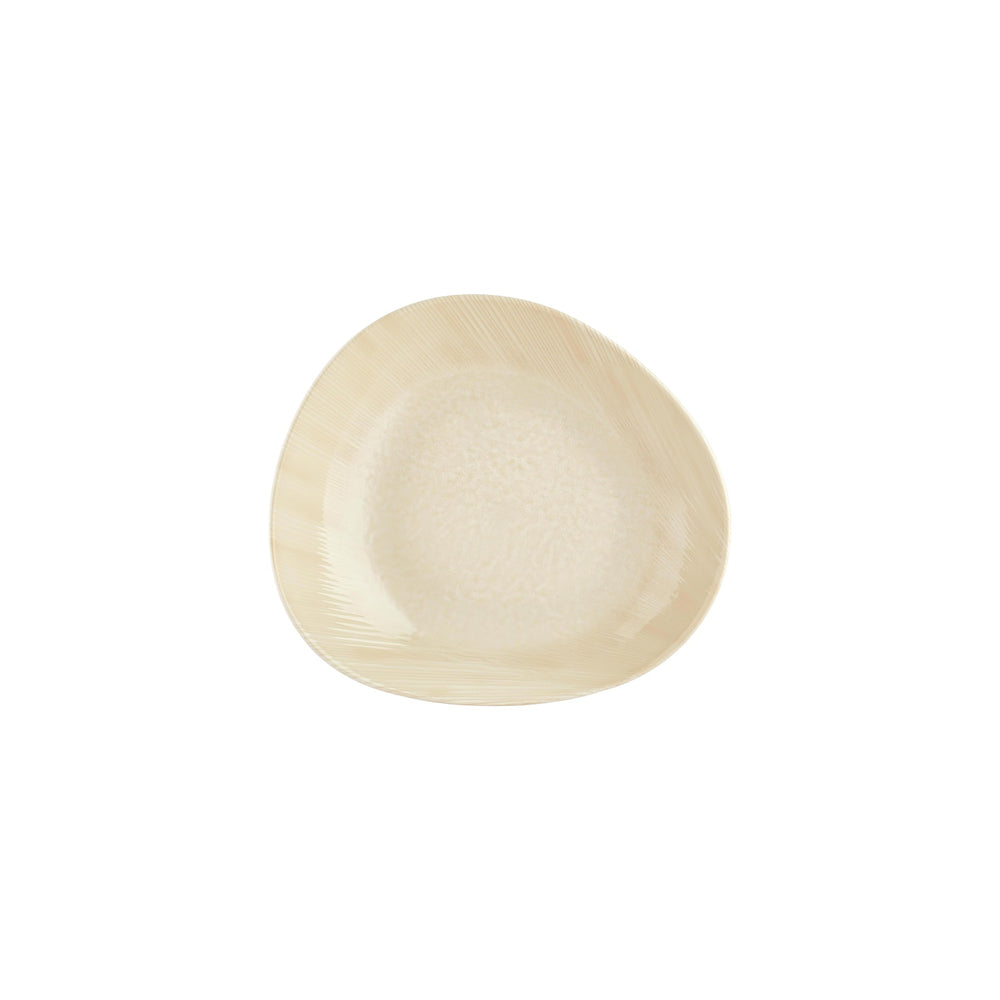 Island Velho 9.75" x 8.75" x h:0" 34 oz. Organic Beige Vitrified Deep Plate