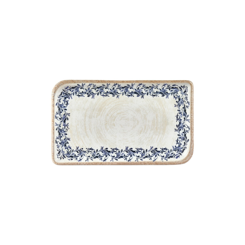Kario 11.75" x 7" x h:0" Rectangular Blue Vitrified Platter