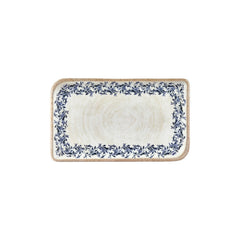 Kario 11.75" x 7" x h:0" Rectangular Blue Vitrified Platter