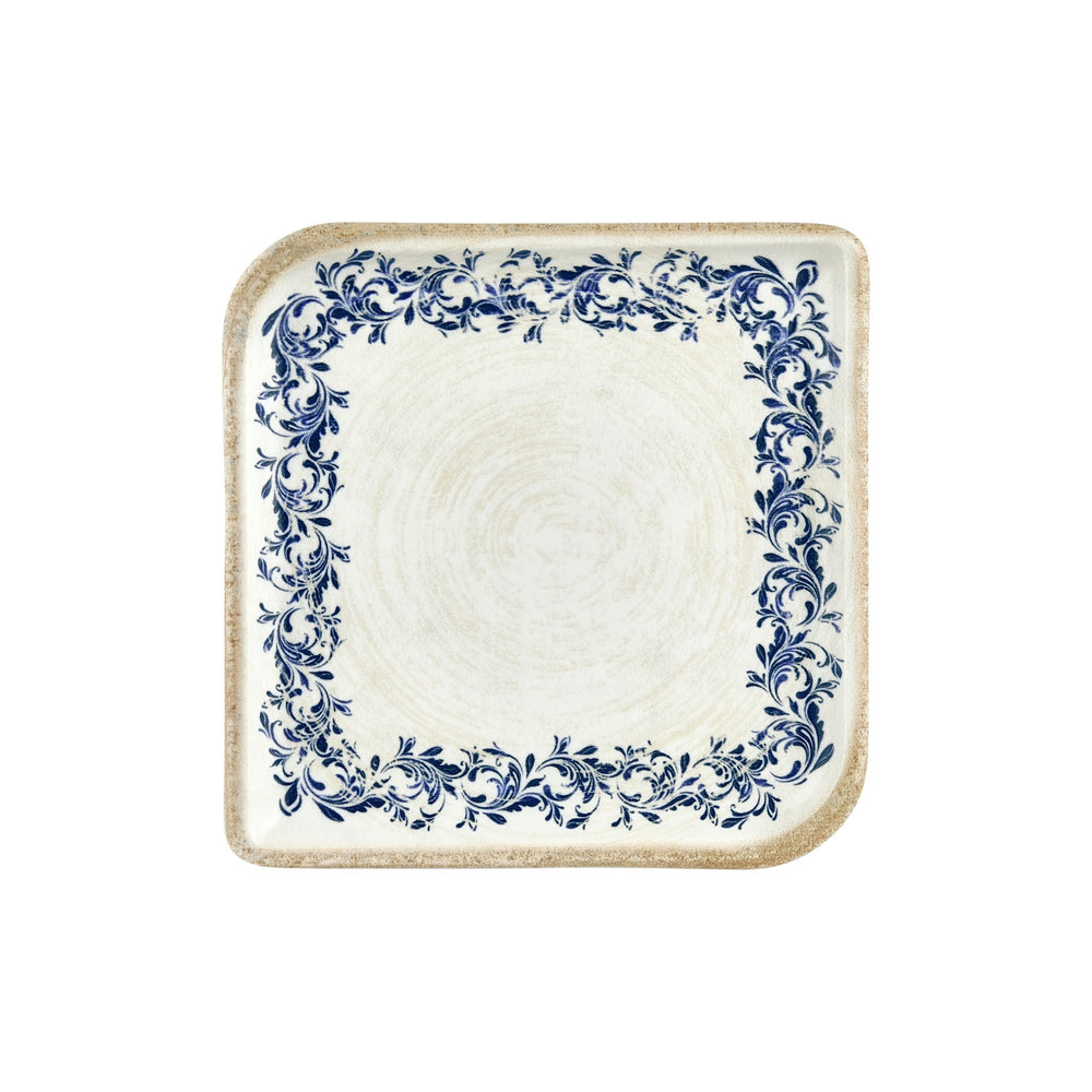 Kario 11" x 11" Square Blue Vitrified Plate