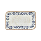 Kario 13.75" x 8.25" x h:0" Rectangular Blue Vitrified Platter