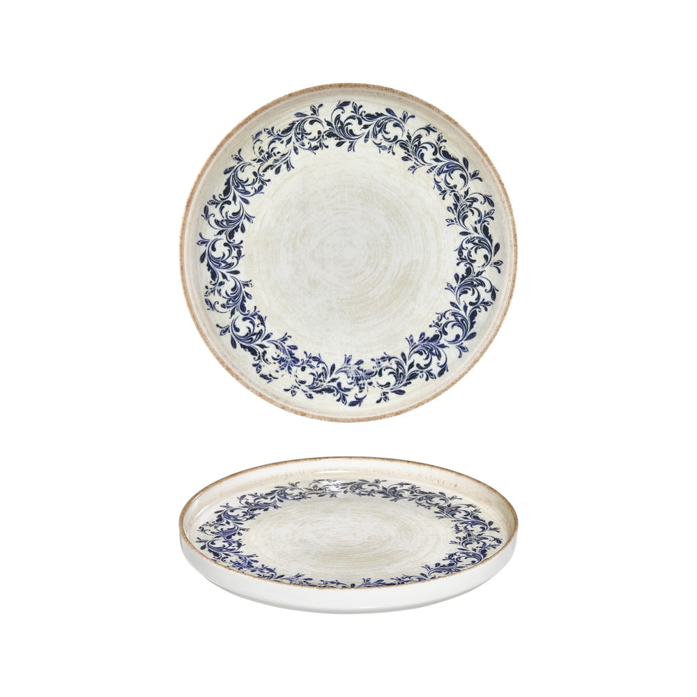 Kario dia.9" Round Blue Vitrified Plate