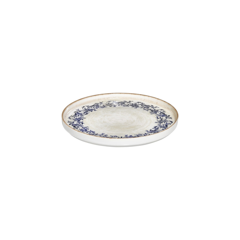 Kario dia.9" Round Blue Vitrified Plate