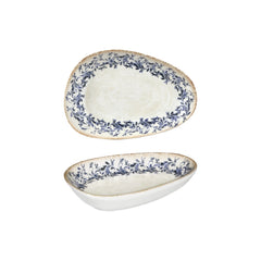 Kario 6.25" x 4" x h:0" Organic Blue Vitrified Platter