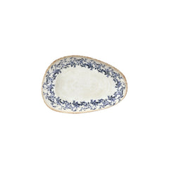 Kario 6.25" x 4" x h:0" Organic Blue Vitrified Platter