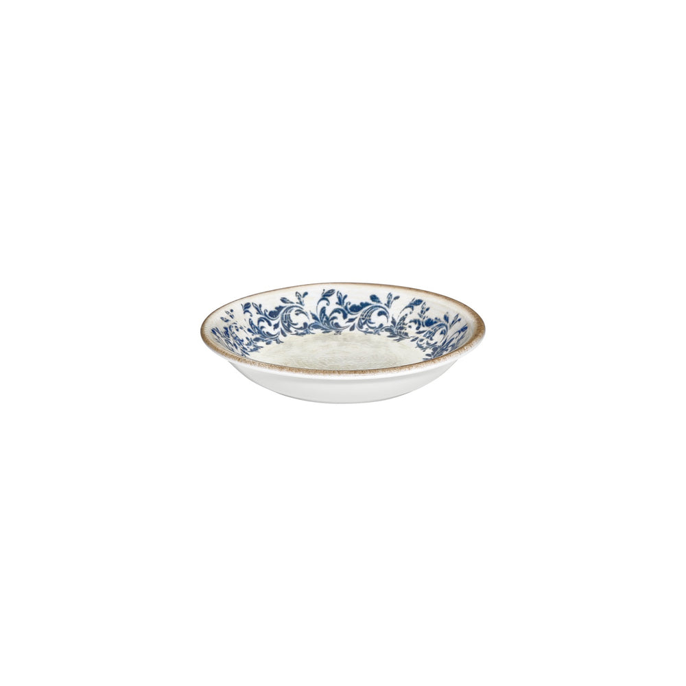 Kario dia.3.5" h:0" 2 oz. Round Blue Vitrified Deep Plate