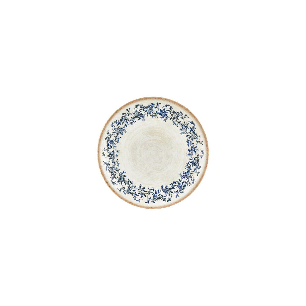 Kario dia.6.75" Round Blue Vitrified Plate
