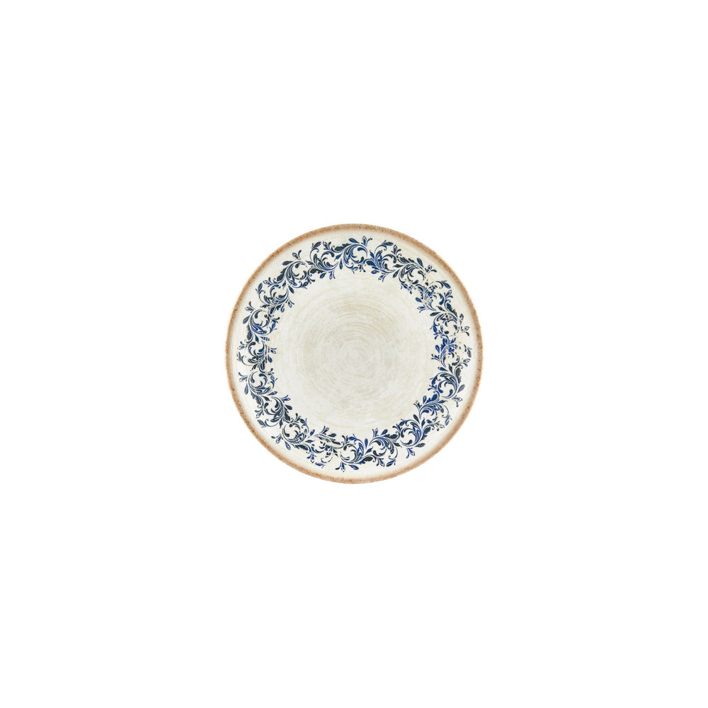 Kario dia.6.75" Round Blue Vitrified Plate