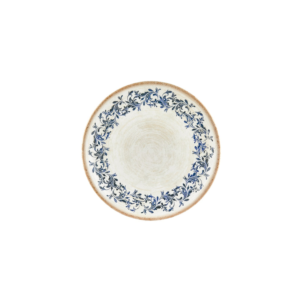Kario dia.9" Round Blue Vitrified Plate