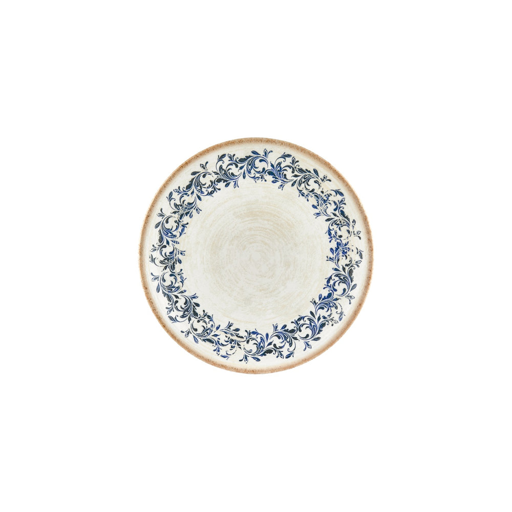 Kario dia.9" Round Blue Vitrified Plate