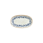 Kario 9.5" x 5.75" x h:0" Oval Blue Vitrified Platter