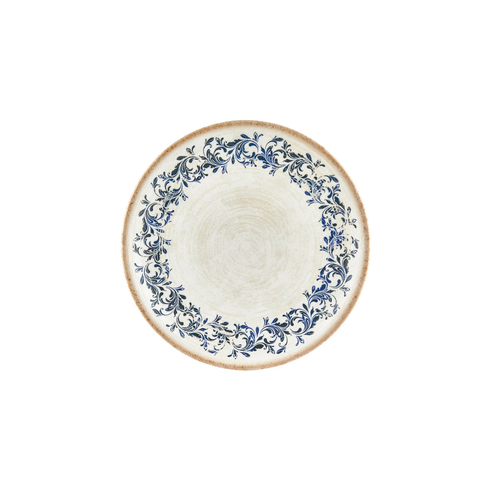 Kario dia.9.75" Round Blue Vitrified Plate