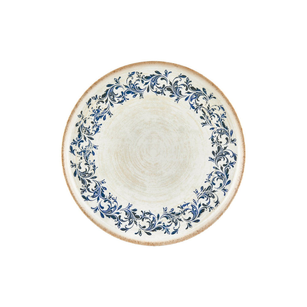Kario dia.11.75" Round Blue Vitrified Plate