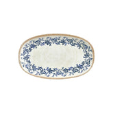 Kario 13.5" x 8" x h:0" Oval Blue Vitrified Platter