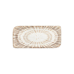 Legna 13.75" x 6.25" x h:0" Rectangular Red Vitrified Platter