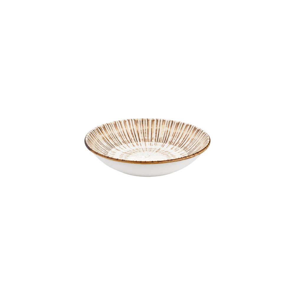 Legna dia.9" h:1.75" 34 oz. Round Red Vitrified Deep Plate