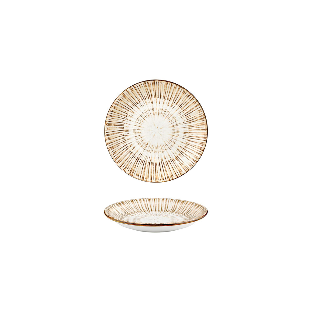 Legna dia.3.5" h:0.75" 2 oz. Round Red Vitrified Deep Plate