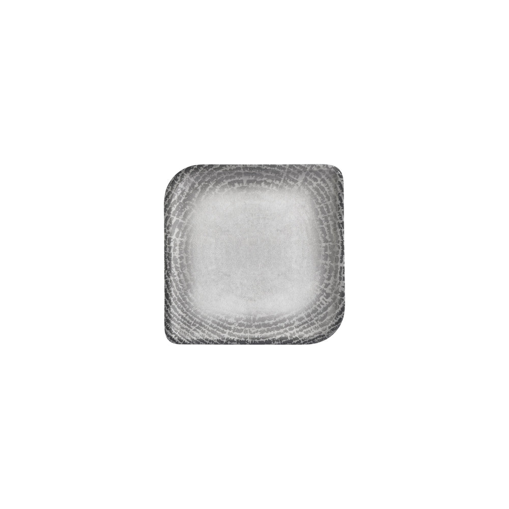 Luna 7.5" x 7.5" Square Gray Vitrified Plate