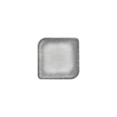 Luna 7.5" x 7.5" Square Gray Vitrified Plate