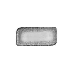 Luna 11.75" x 7" x h:0" Rectangular Gray Vitrified Platter