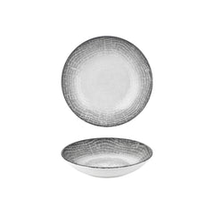 Luna dia.9" h:1.75" 34 oz. Round Gray Vitrified Deep Plate