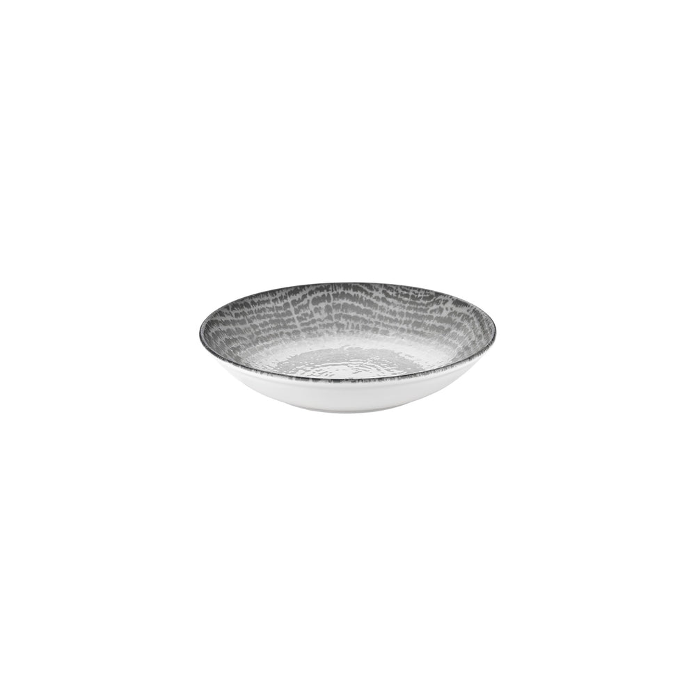 Luna dia.9" h:1.75" 34 oz. Round Gray Vitrified Deep Plate