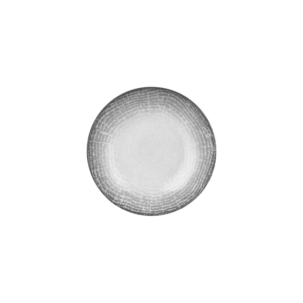 Luna dia.9" h:1.75" 34 oz. Round Gray Vitrified Deep Plate