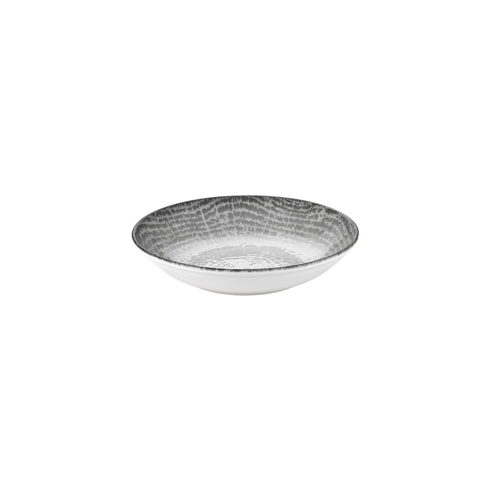 Luna dia.9.75" h:2" 44 oz. Round Gray Vitrified Deep Plate