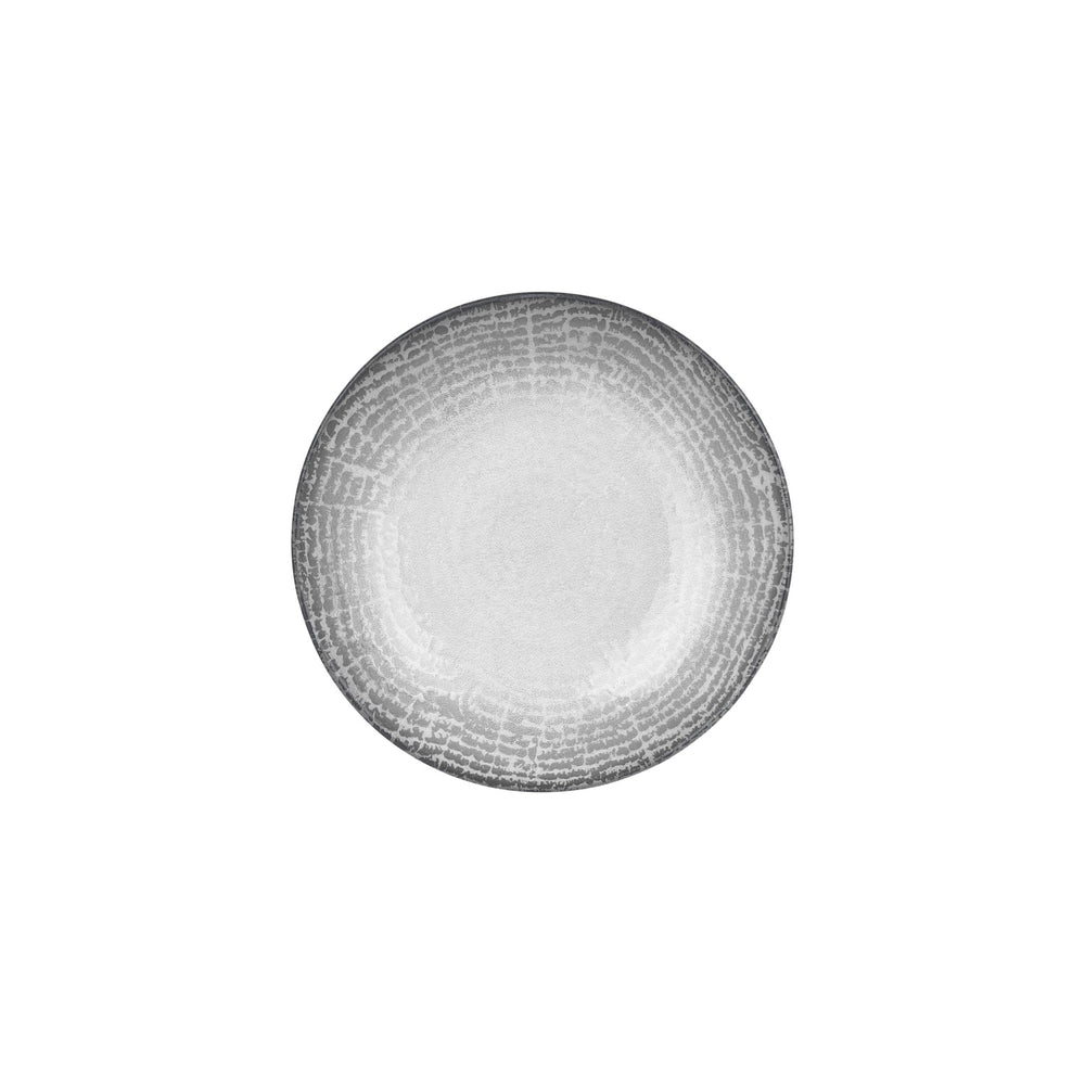 Luna dia.9.75" h:2" 44 oz. Round Gray Vitrified Deep Plate