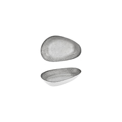 Luna 6.25" x 4" x h:1.25" Organic Gray Vitrified Platter